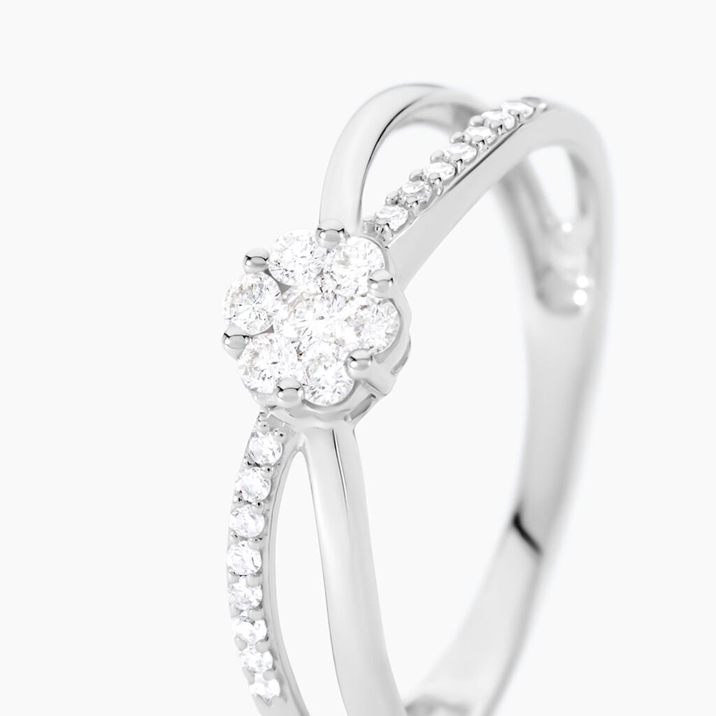 Bague Kuta Or Blanc Diamant - Bagues avec pierre Femme | Histoire d’Or