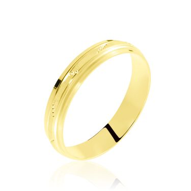 Alliance Laurette Ruban Plat Or Jaune Alliance Laurette Ruban Plat Or Jaune