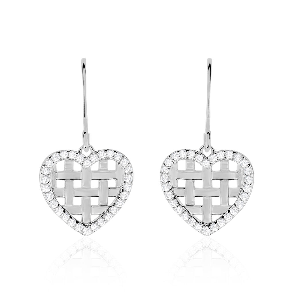 Boucles D'oreilles Pendantes Argent Helenius Oxyde De Zirconium - Boucles d'oreilles fantaisie Femme | Histoire d&rsquo;Or