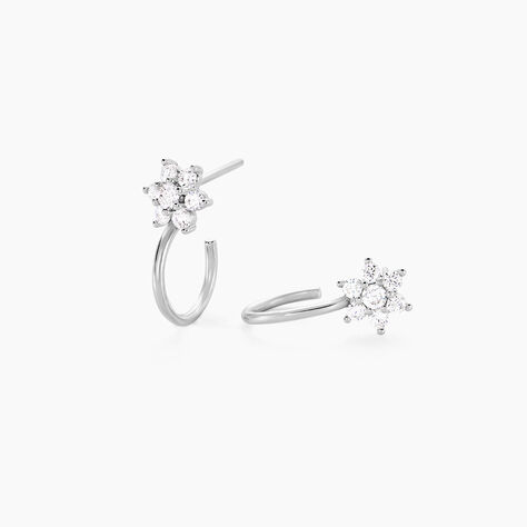 Créoles Galliane Argent Blanc Oxyde De Zirconium - Nouveautés Femme | Histoire d’Or