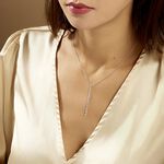 Collier Whitney Argent Blanc Oxyde De Zirconium - Colliers fantaisie Femme | Histoire d&rsquo;Or