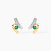 Boucles D'oreilles Puces Loubra Or Jaune Emeraude - Clous d'oreilles Femme | Histoire d&rsquo;Or