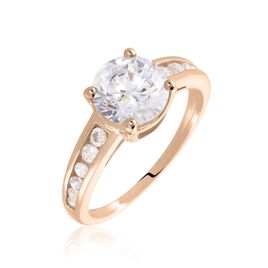Bague Tatjana Or Rose Oxyde De Zirconium - Bagues solitaires Femme | Histoire d’Or