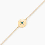 Bracelet Or Jaune Evening Star Topaze Bleu London - Bracelets Femme | Histoire d&rsquo;Or