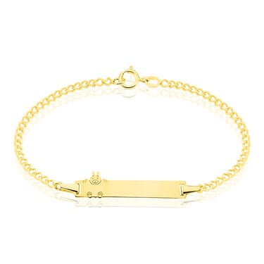 Bracelet Identité Etheline Maille Gourmette Or Jaune Bracelet Identité Etheline Maille Gourmette Or Jaune