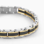 Bracelet M&eacute;tal Acier Bicolore - Bijoux sans pierre Homme | Histoire d&rsquo;Or