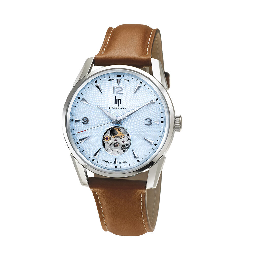 Montre Lip Himalaya Coeur Battant 40 Bleu Sky - Montres m&eacute;caniques Homme | Histoire d&rsquo;Or