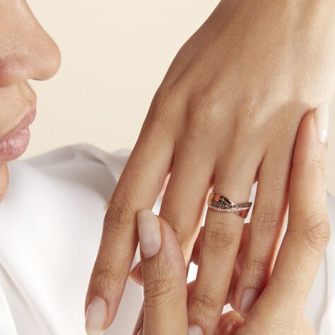 Bague Martika Or Rose Diamant - Bagues avec pierre Femme | Histoire d’Or