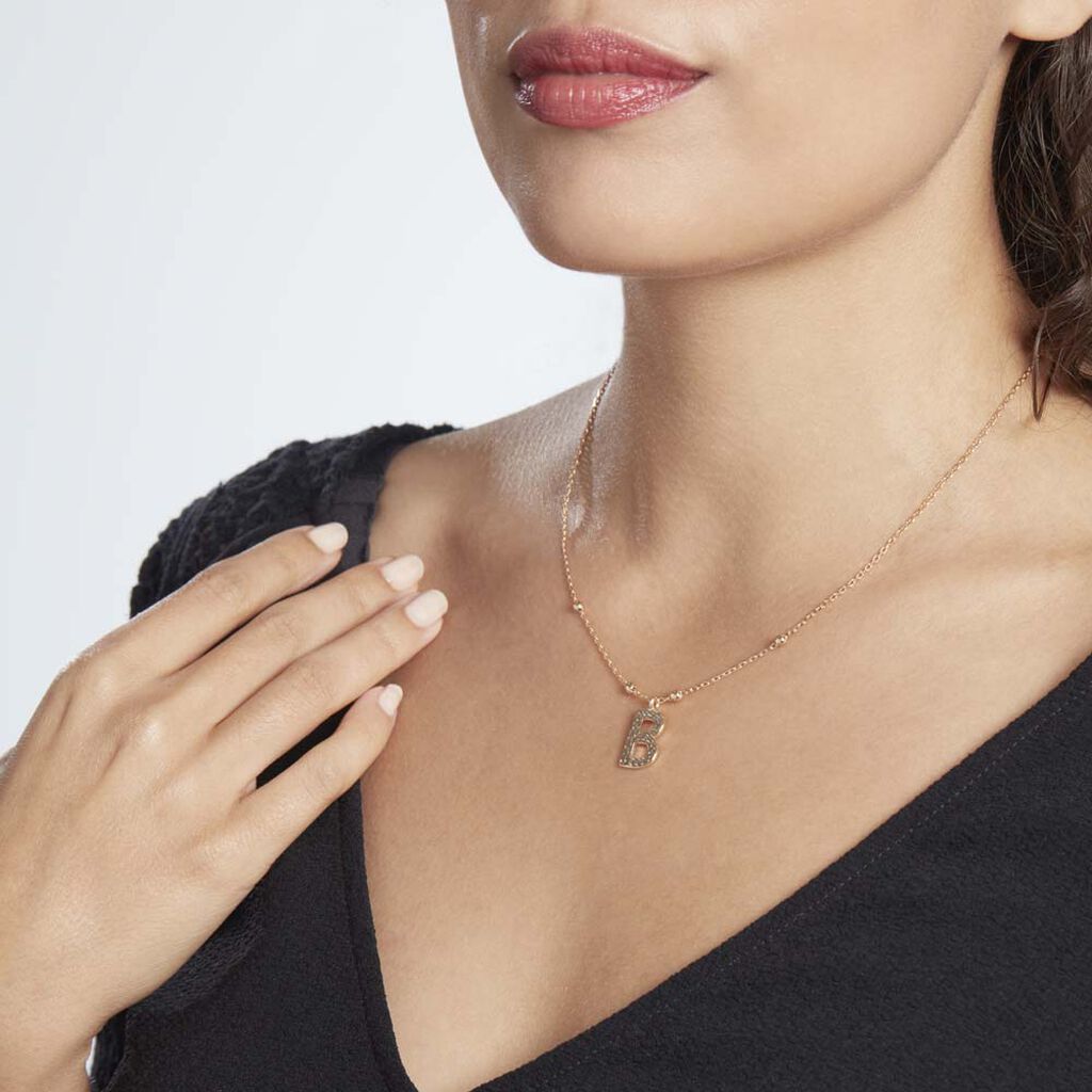 Collier Plaqué Or Jaune Lettra - Colliers fantaisie Femme | Histoire d’Or