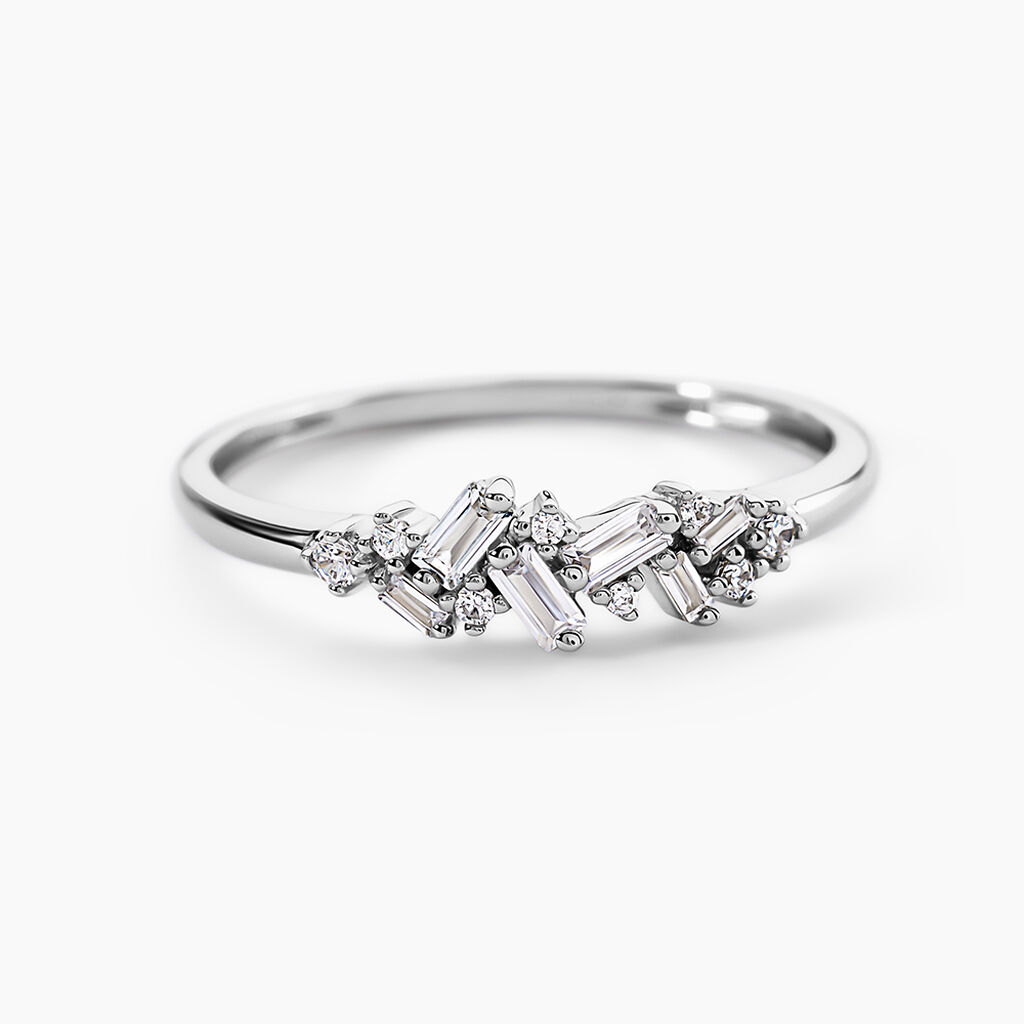 Bague Rio Argent Blanc Oxyde De Zirconium - Bagues avec pierre Femme | Histoire d&rsquo;Or
