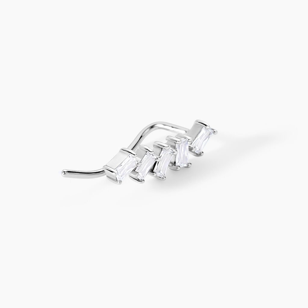 Boucles D'oreilles Grimpantes Adonia Argent Blanc Oxyde De Zirconium - Boucles d'oreilles fantaisie Femme | Histoire d&rsquo;Or