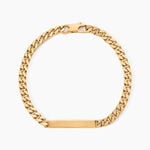 Bracelet Identit&eacute; Clement Plaqu&eacute; Or Jaune - Gourmettes Naissance Femme | Histoire d&rsquo;Or