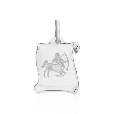 Pendentif Zodiaque Parchemin Argent Blanc Pendentif Zodiaque Parchemin Argent Blanc