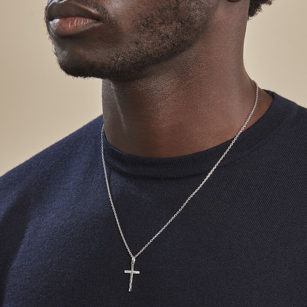 Pendentif Desilia Ciselée Argent Blanc - Pendentifs Famille | Histoire d’Or