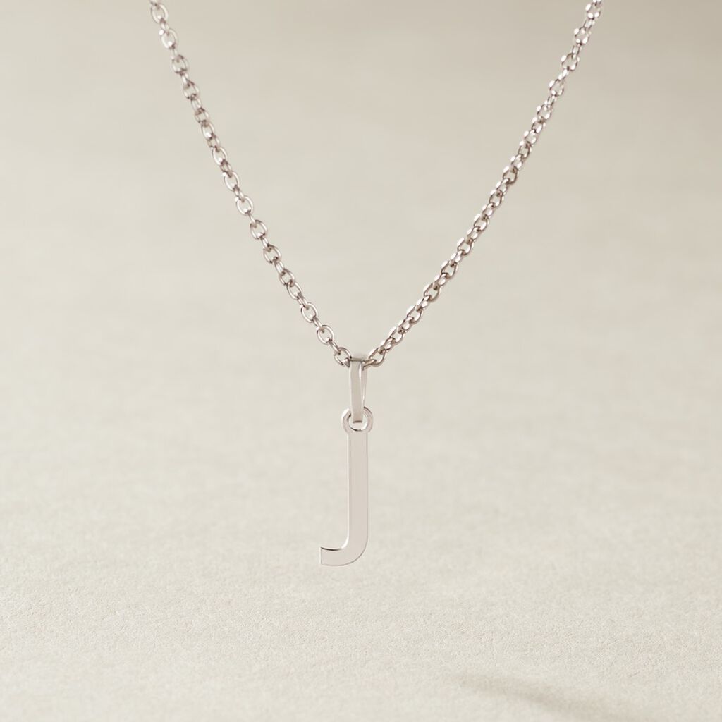 Pendentif Ionia Lettre Or Blanc - Pendentifs Famille | Histoire d&rsquo;Or