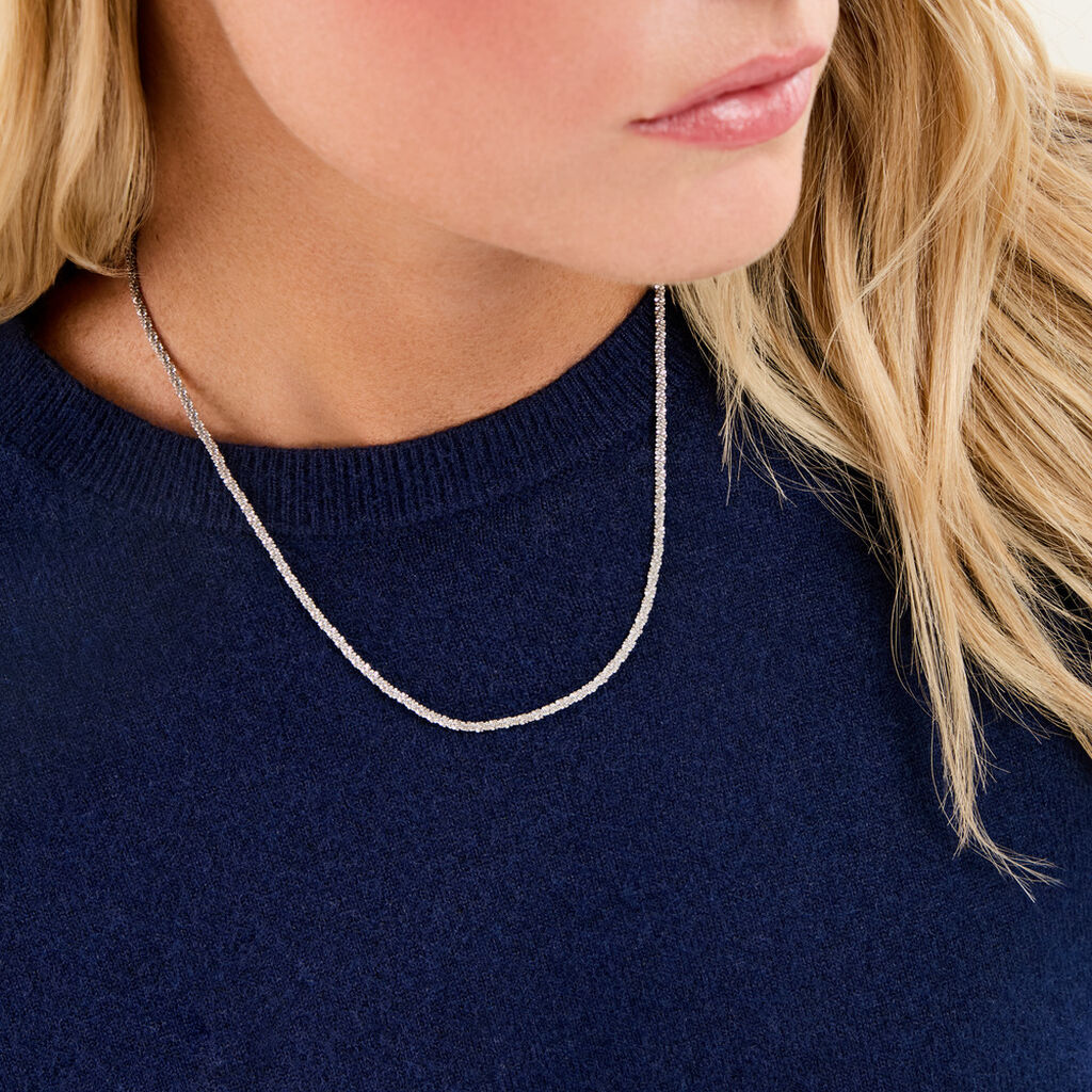 Collier Harlow Acier Blanc - Colliers fantaisie Femme | Histoire d&rsquo;Or