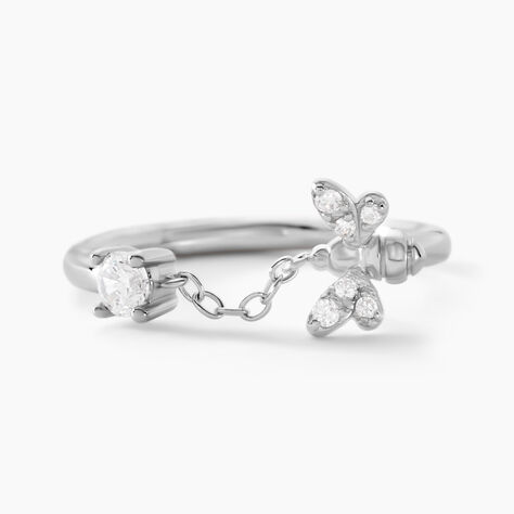 Bague Bee Good Argent Blanc Oxyde De Zirconium - Bagues solitaires Femme | Histoire d&rsquo;Or