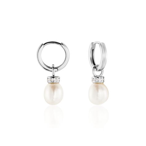 Boucles D'oreilles Pendantes Argent Blanc Iribert Perles De Culture - Boucles d'oreilles fantaisie Femme | Histoire d&rsquo;Or