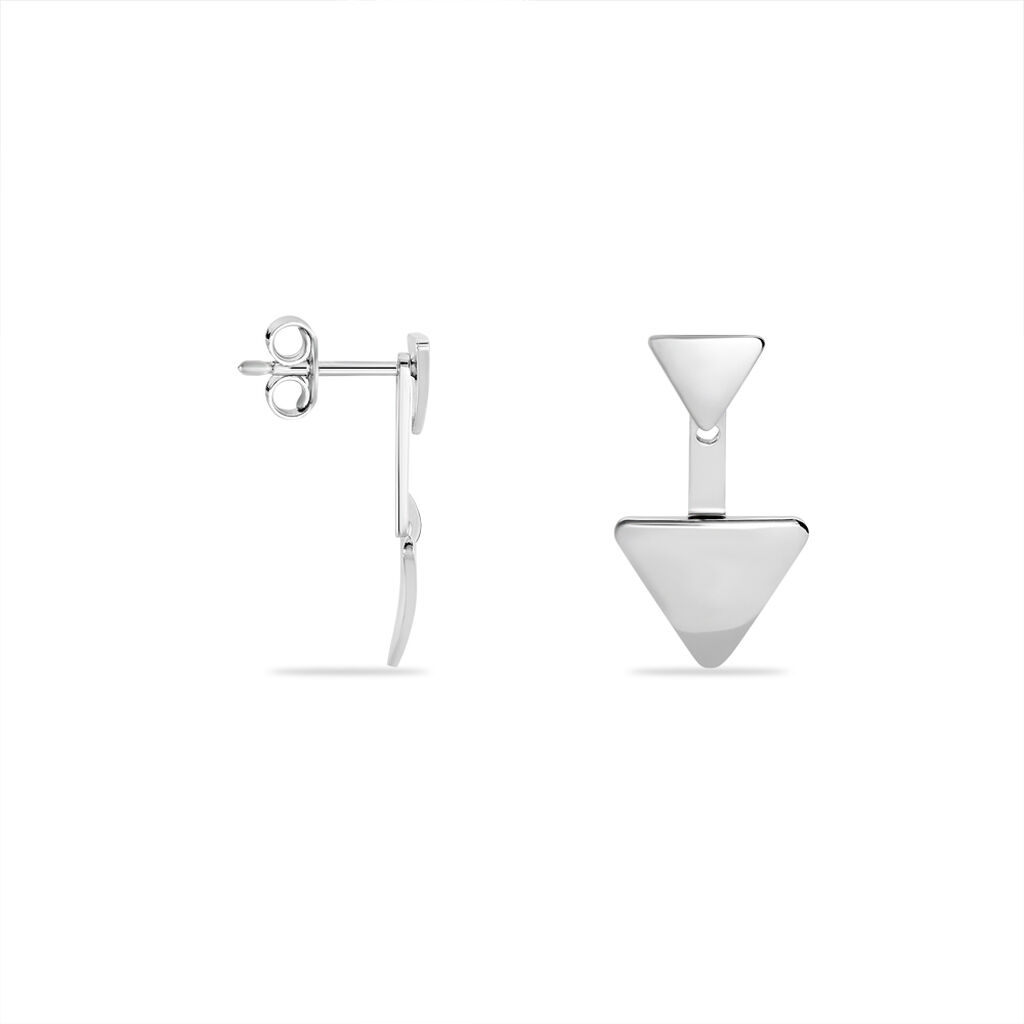 Bijoux D'oreilles Augustine Argent Blanc - Boucles d'oreilles fantaisie Femme | Histoire d’Or
