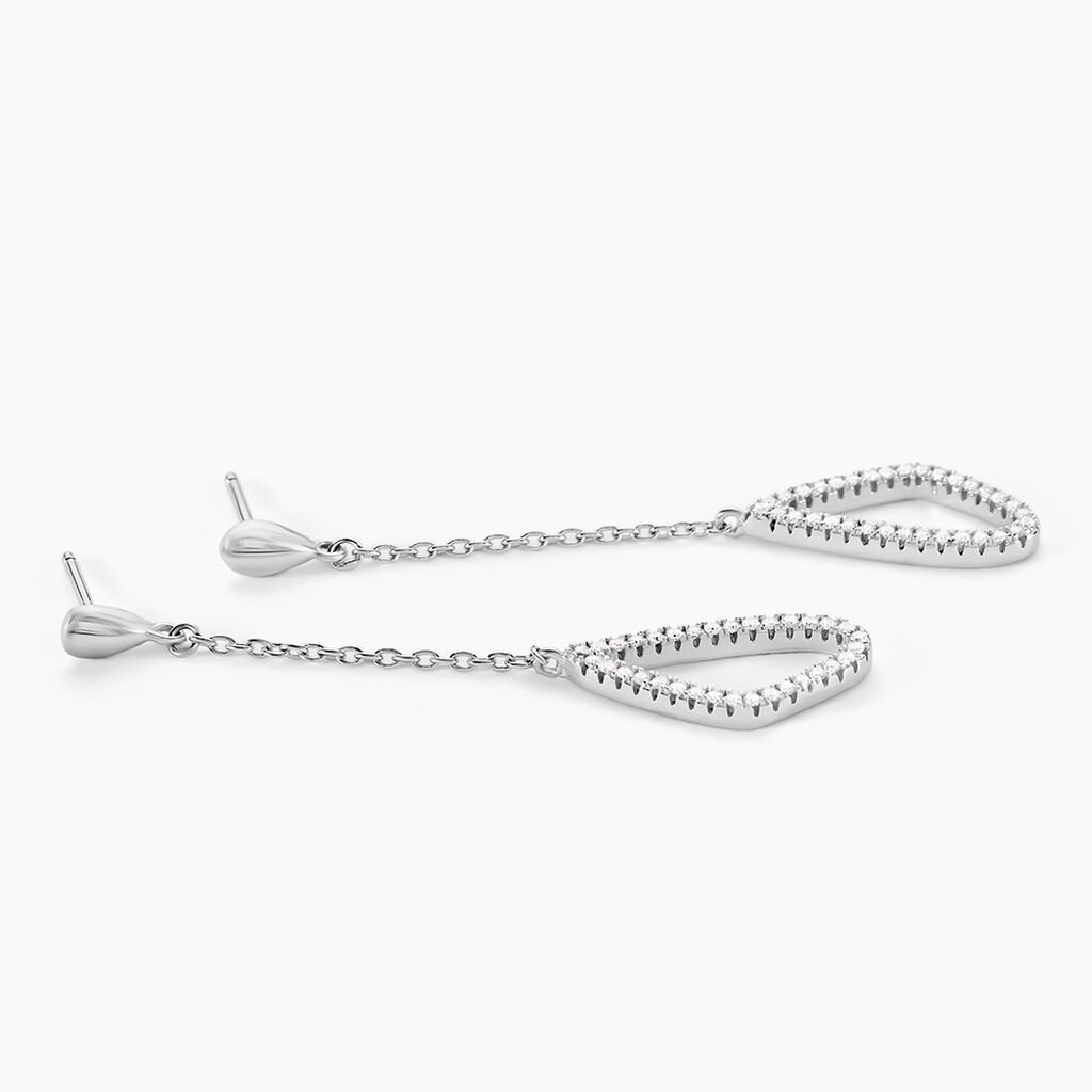 Boucles D'oreilles Pendantes Rosemay Argent Blanc Oxyde De Zirconium - Nouveautés Femme | Histoire d’Or