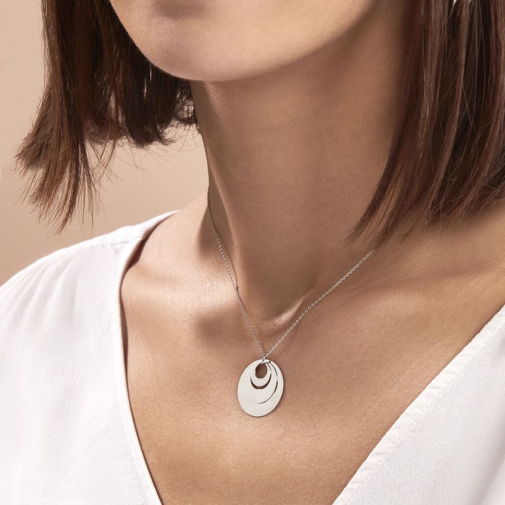 Collier Abyae Argent Blanc - Colliers fantaisie Femme | Histoire d&rsquo;Or