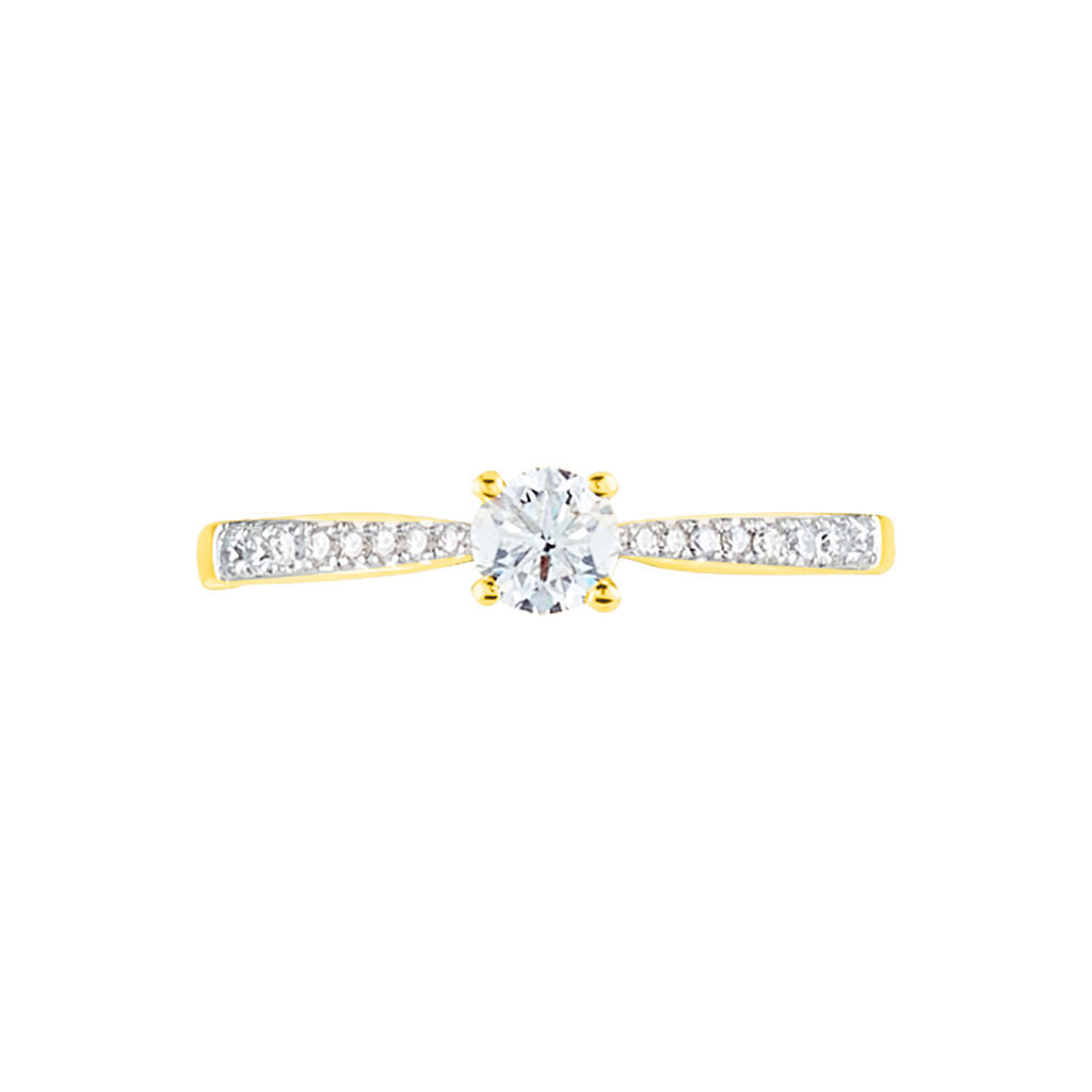 Bague Solitaire Hemera Or Jaune Diamant - Bagues solitaires Femme | Histoire d’Or
