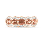 Bague Margaux Or Rose Morganite Et Diamant - Bagues avec pierre Femme | Histoire d&rsquo;Or