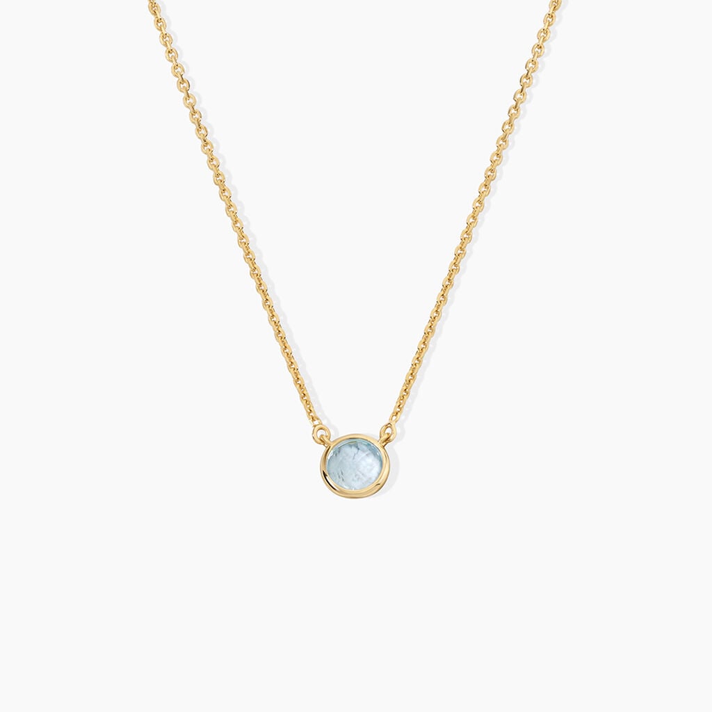 Collier Arenale Argent Dor&eacute; A L'Or 750/1000 Topaze - Colliers Femme | Histoire d&rsquo;Or