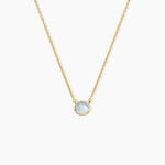 Collier Arenale Argent Dor&eacute; A L'Or 750/1000 Topaze - Colliers Femme | Histoire d&rsquo;Or