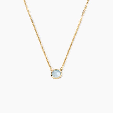 Collier Arenale Argent Dor&eacute; A L'Or 750/1000 Topaze - Colliers Femme | Histoire d&rsquo;Or