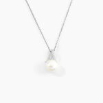 Collier Albine Argent Blanc Perle De Culture Et Oxyde De Zirconium - F&ecirc;te des m&egrave;res Femme | Histoire d&rsquo;Or