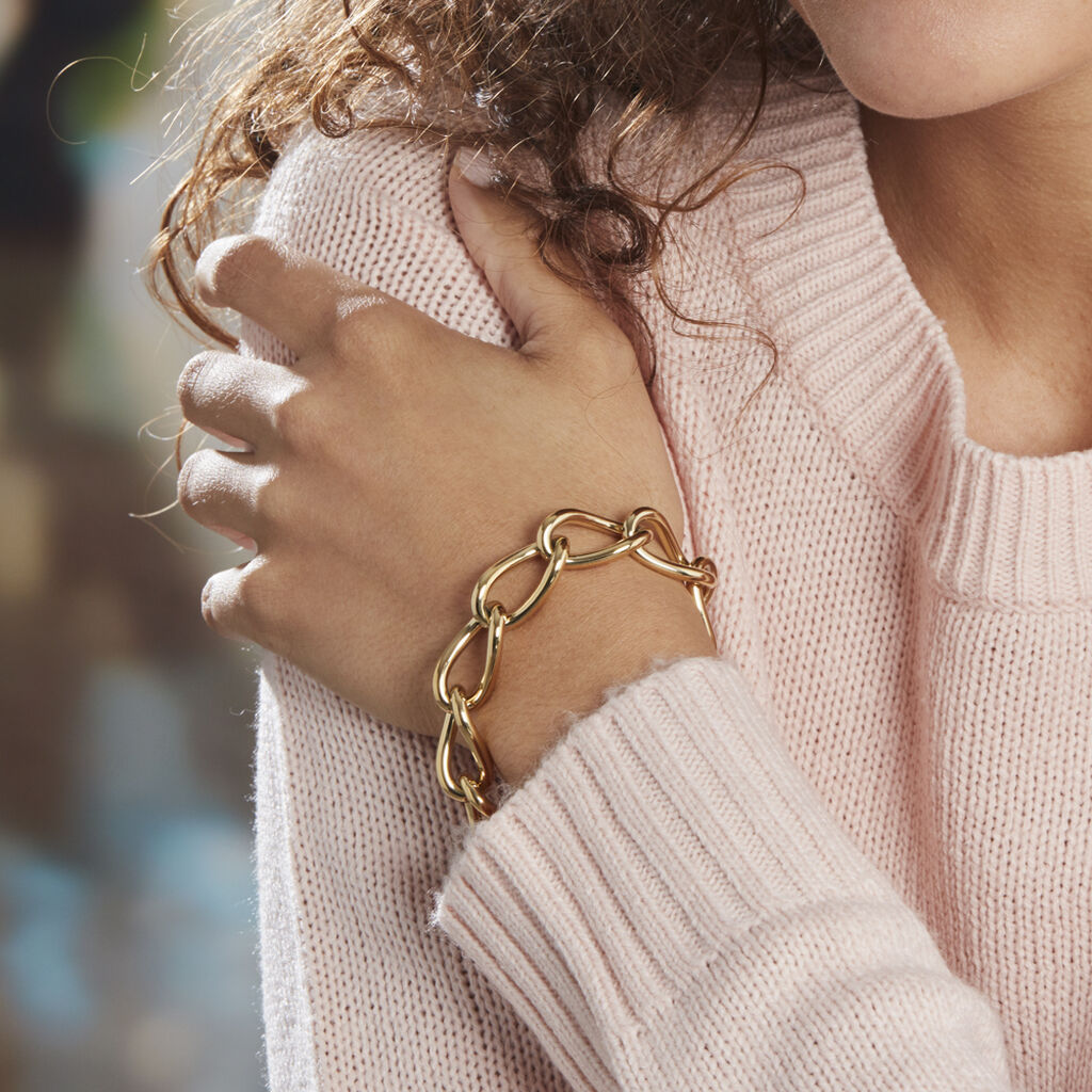 Bracelet Justinien Acier Doré - Bracelets Femme | Histoire d’Or
