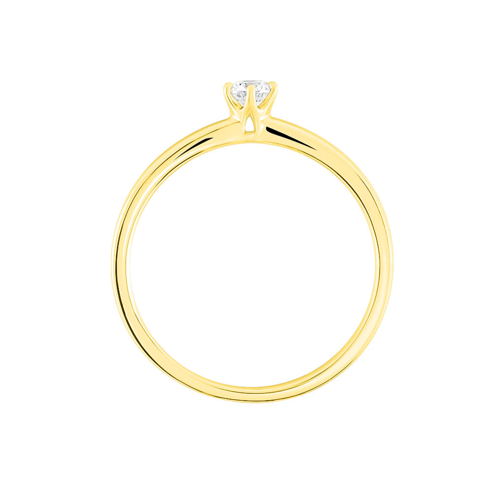 Bague Solitaire Natalia Or Jaune Diamant - Bagues solitaires Femme | Histoire d’Or