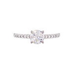 Bague Manon Or Blanc Oxyde - Bagues solitaires Femme | Histoire d&rsquo;Or