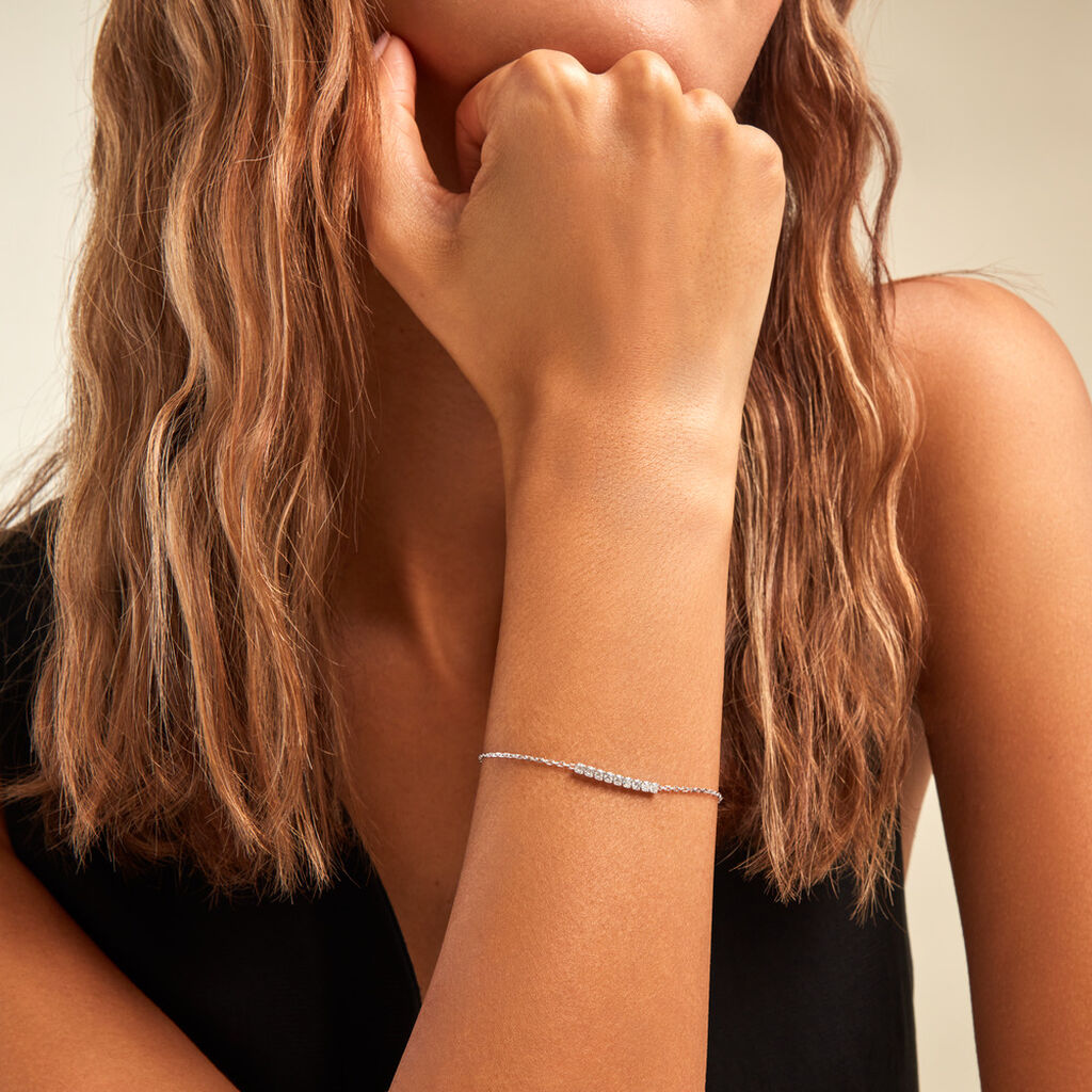 Bracelet Rio Tennis Argent Blanc Oxyde De Zirconium - Bracelets Femme | Histoire d’Or