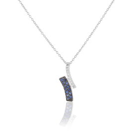Collier Lilea Or Blanc Saphir Et Diamant - Bijoux Femme | Histoire d’Or