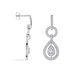 Boucles D'oreilles Pendantes Edward Argent Blanc Oxyde De Zirconium - Boucles d'oreilles pendantes Femme | Histoire d’Or