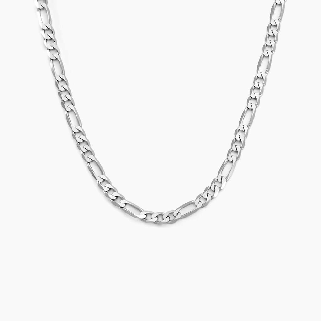 Chaîne Vivian Maille Alternee 1/3 Argent Blanc - Chaines Homme | Histoire d’Or