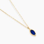 Collier Lucky Gems Or Jaune Lapis Lazuli Oxyde De Zirconium - F&ecirc;te des m&egrave;res Femme | Histoire d&rsquo;Or