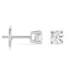 Boucles D'oreilles Puces Victoria Or Blanc Diamant - Clous d'oreilles Femme | Histoire d&rsquo;Or