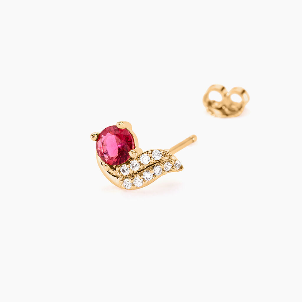Boucles D'oreilles Puces Tyana Plaqué Or Jaune Oxyde De Zirconium - Boucles d'oreilles fantaisie Femme | Histoire d’Or