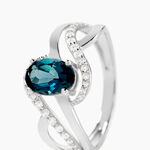 Bague Josyne Or Blanc Topaze Et Oxyde De Zirconium - Bagues solitaires Femme | Histoire d&rsquo;Or