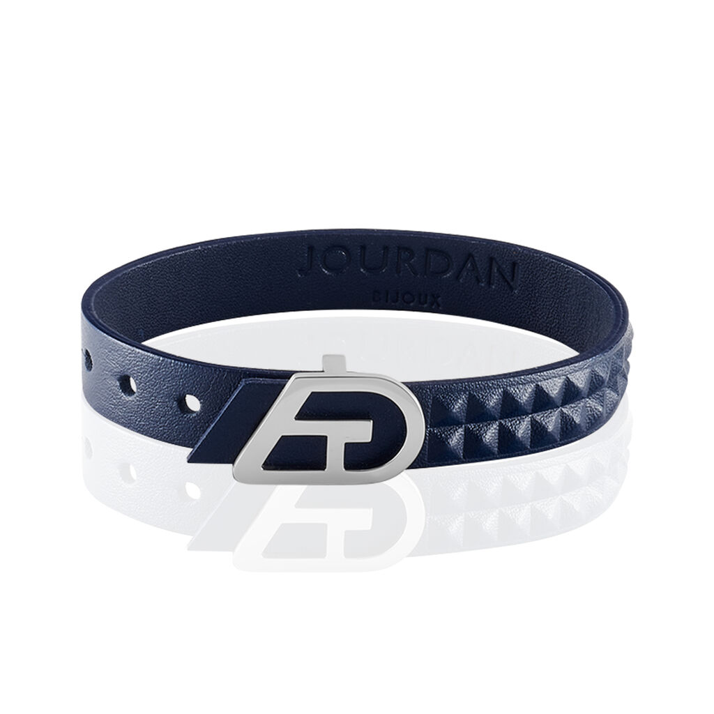 Bracelet Clovis Acier Blanc - Bracelets Cuir Famille | Histoire d&rsquo;Or