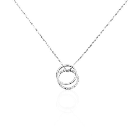 Collier Argent Blanc Circus Oxyde De Zirconium Maille - Colliers fantaisie Femme | Histoire d’Or