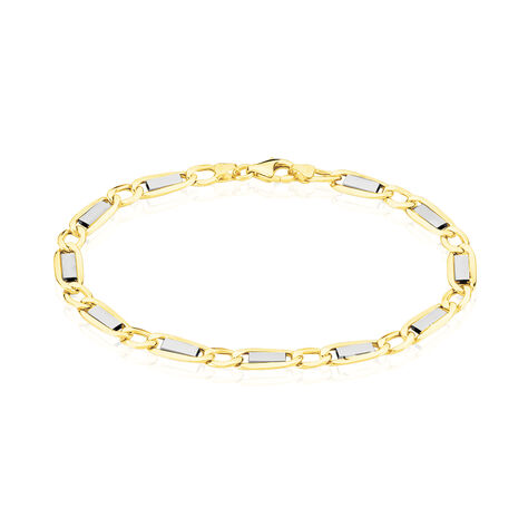 Bracelet Danae Plaquette Or Bicolore - Bracelets chaîne Homme | Histoire d’Or