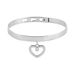 Bracelet Jonc Sally Argent Blanc - Bracelets Coeur Femme | Histoire d’Or