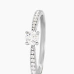 Bague Solitaire Hemera Or Blanc Diamant - Bagues solitaires Femme | Histoire d&rsquo;Or