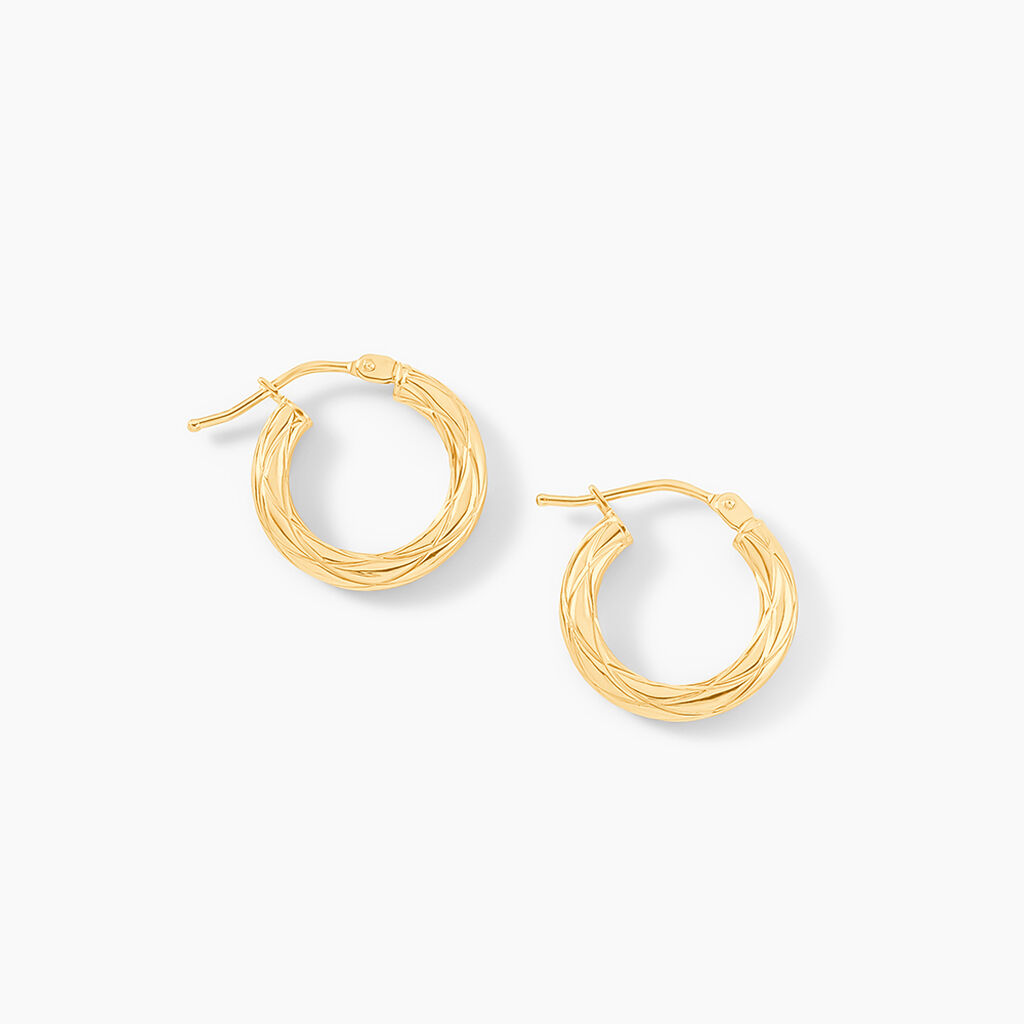 Cr&eacute;oles Anantha Or Jaune - Boucles d'oreilles cr&eacute;oles Femme | Histoire d&rsquo;Or