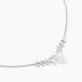 Collier Giacobbe Argent Blanc Perle De Culture - Colliers Plume Femme | Histoire d’Or