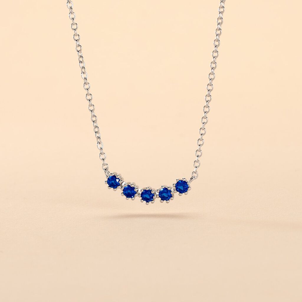 Collier Karrie Argent Blanc Oxyde De Zirconium - Colliers fantaisie Femme | Histoire d’Or